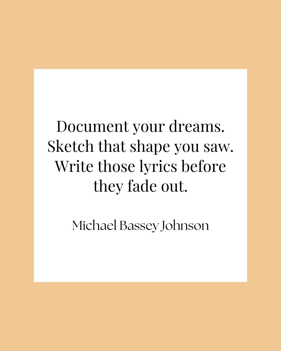 A quote about journaling against a colored background.