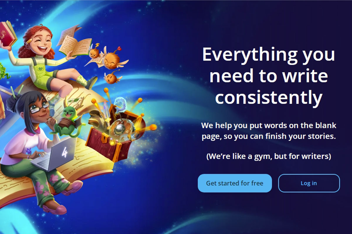 4thewords website with cartoon characters and a blue background. 