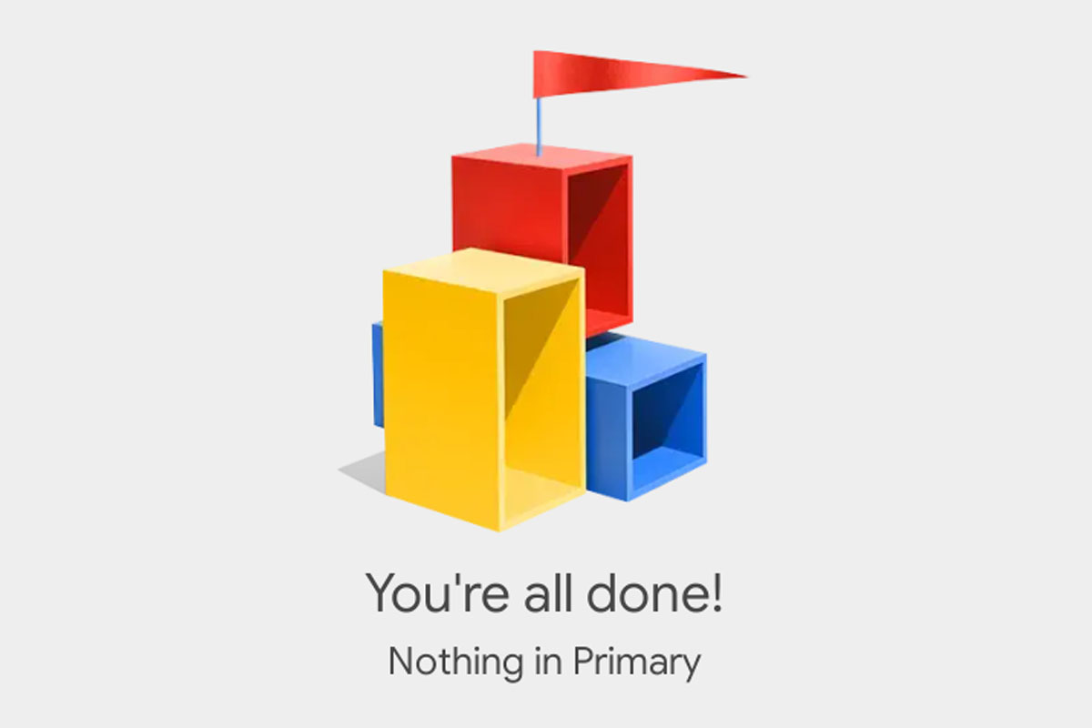 The graphic that shows in Gmail when your inbox is empty.